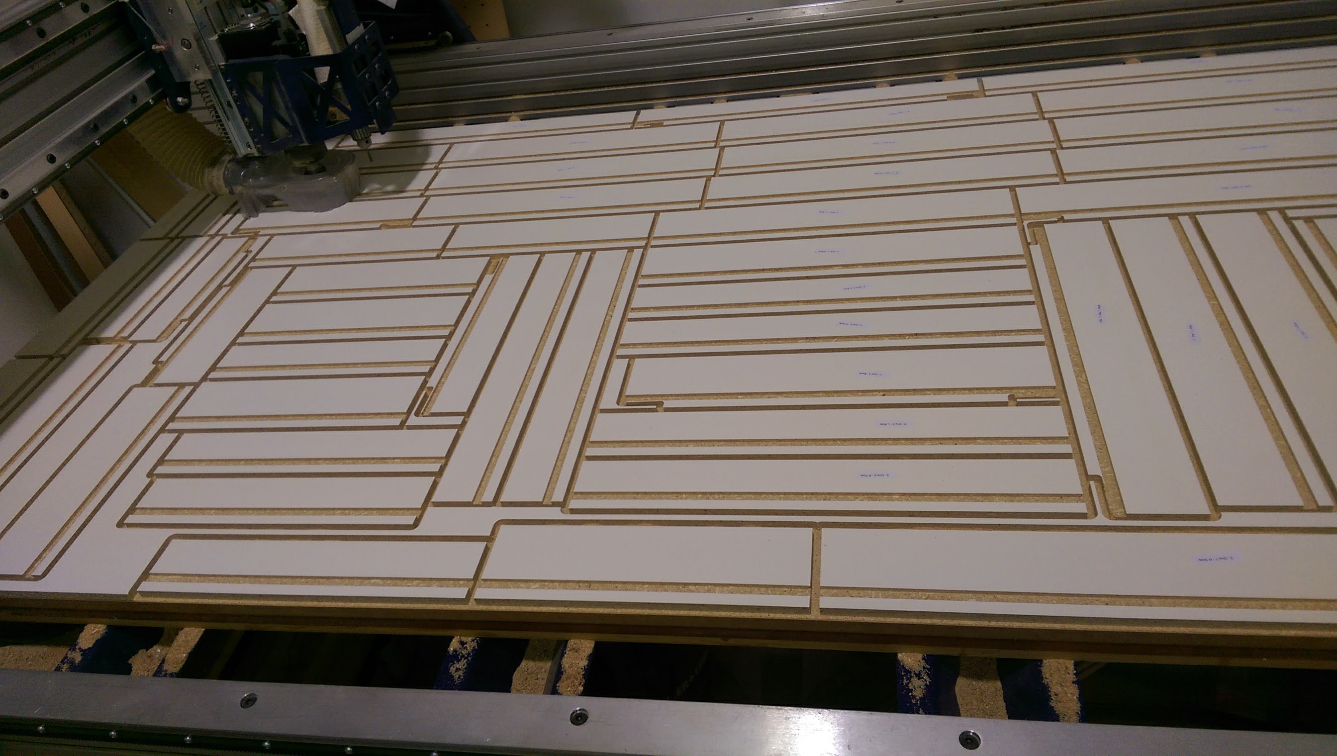 CNC cut parts showing clean edge finish